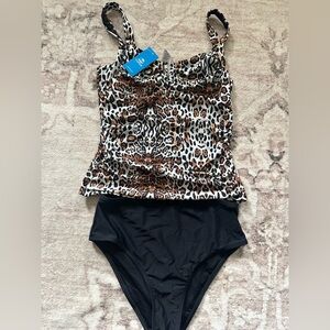 Leopard Print Womens Swim Set